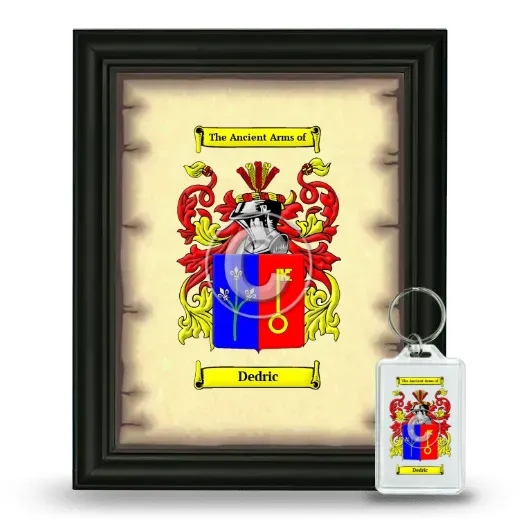 Dedric Framed Coat of Arms and Keychain - Black