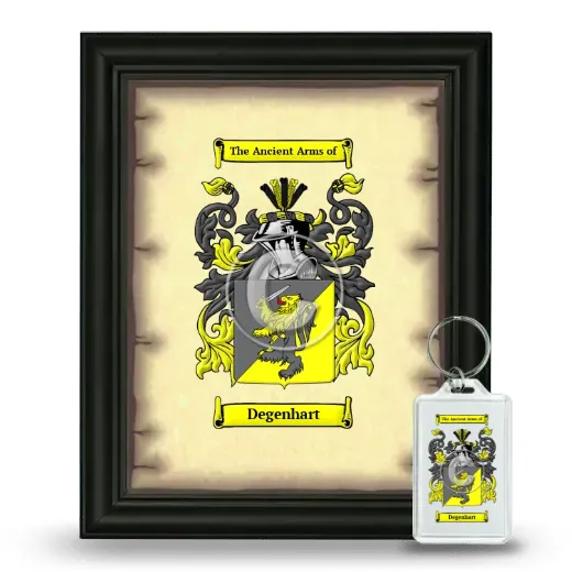 Degenhart Framed Coat of Arms and Keychain - Black