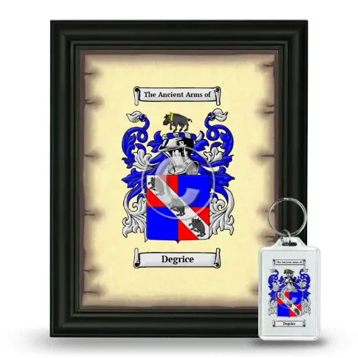 Degrice Framed Coat of Arms and Keychain - Black