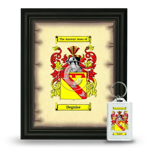 Deguise Framed Coat of Arms and Keychain - Black