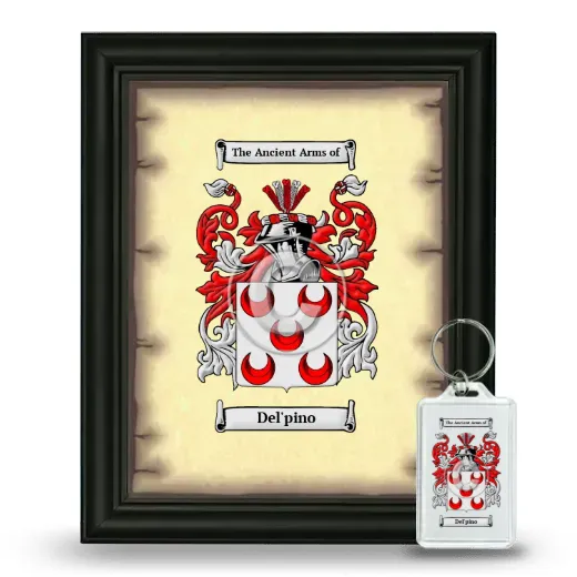 Del'pino Framed Coat of Arms and Keychain - Black