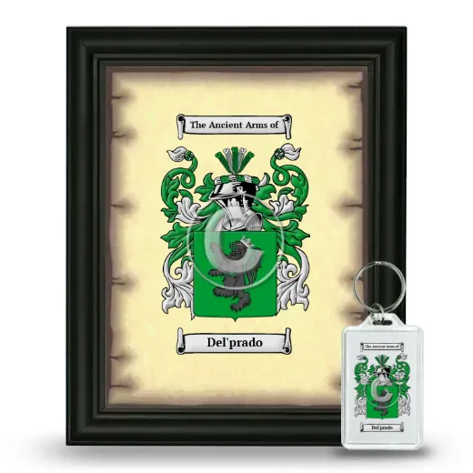 Del'prado Framed Coat of Arms and Keychain - Black