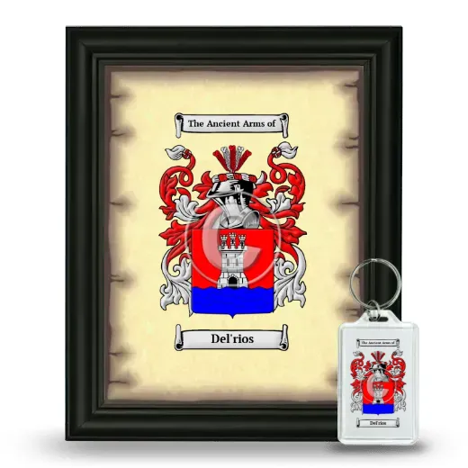 Del'rios Framed Coat of Arms and Keychain - Black