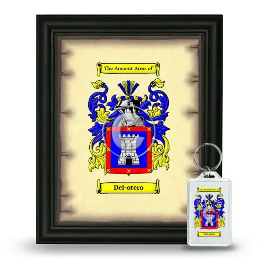 Del-otero Framed Coat of Arms and Keychain - Black