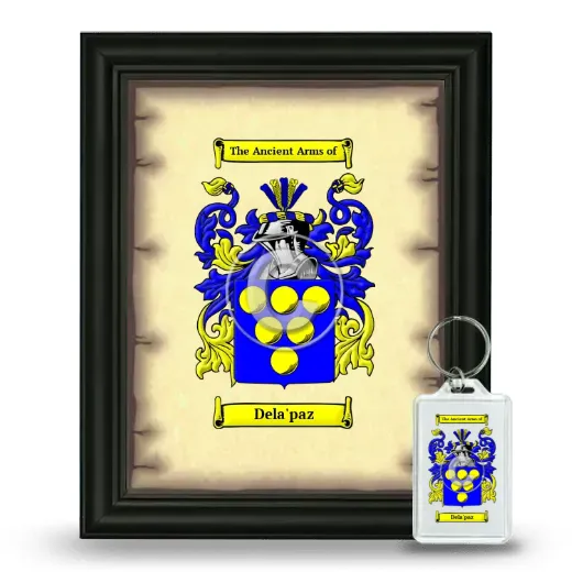 Dela'paz Framed Coat of Arms and Keychain - Black
