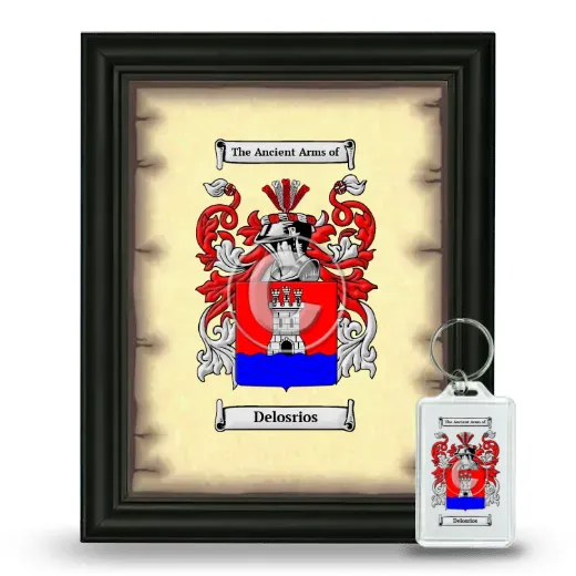 Delosrios Framed Coat of Arms and Keychain - Black