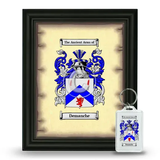 Demanche Framed Coat of Arms and Keychain - Black