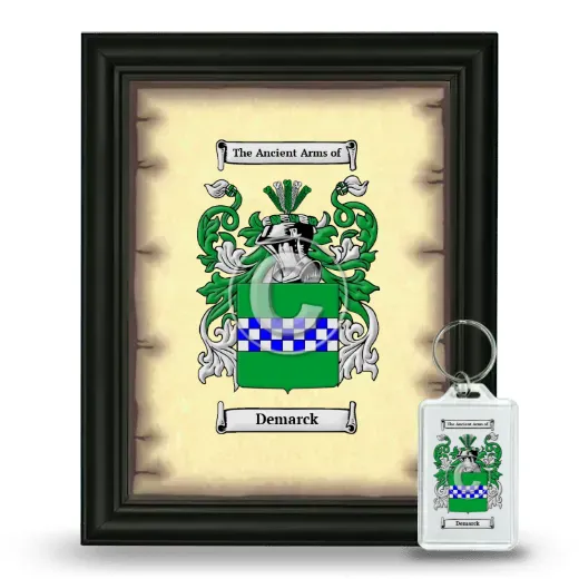 Demarck Framed Coat of Arms and Keychain - Black