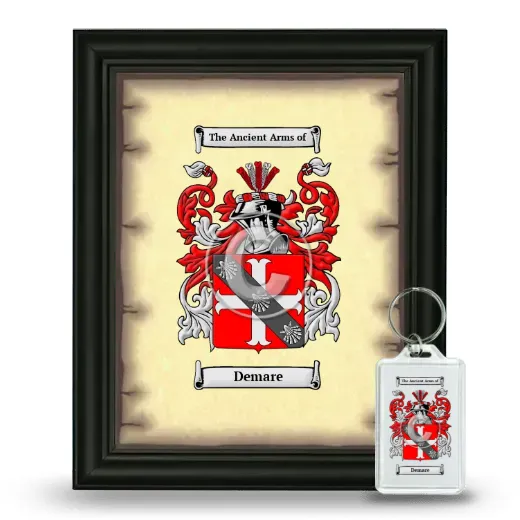 Demare Framed Coat of Arms and Keychain - Black