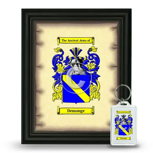 Demonge Framed Coat of Arms and Keychain - Black