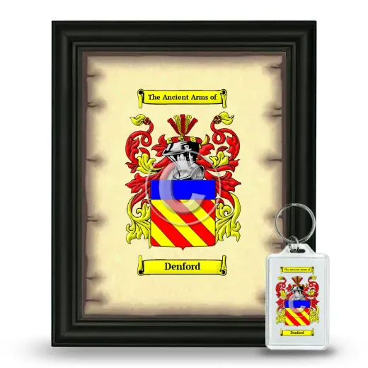 Denford Framed Coat of Arms and Keychain - Black