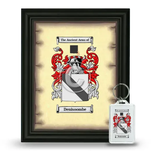 Denisoombe Framed Coat of Arms and Keychain - Black