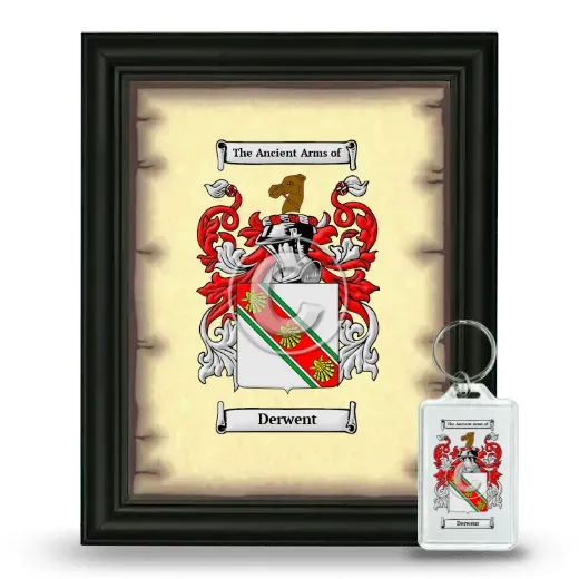 Derwent Framed Coat of Arms and Keychain - Black