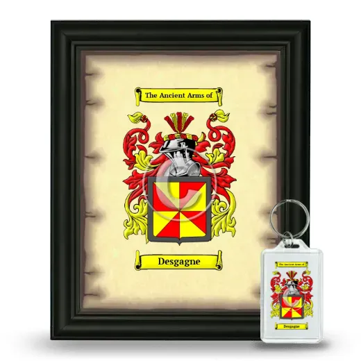 Desgagne Framed Coat of Arms and Keychain - Black