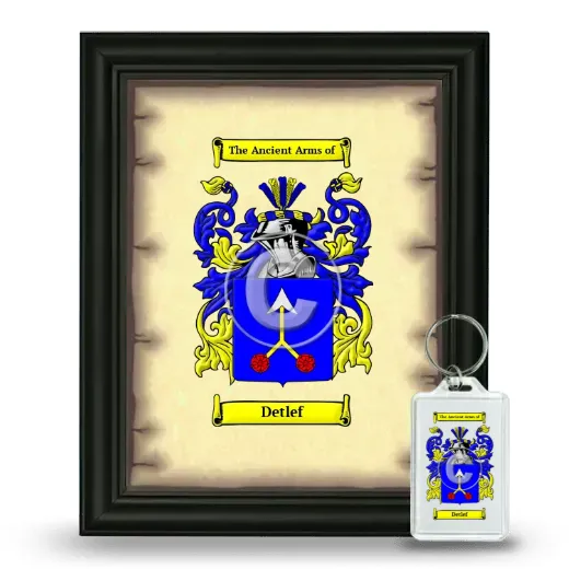 Detlef Framed Coat of Arms and Keychain - Black
