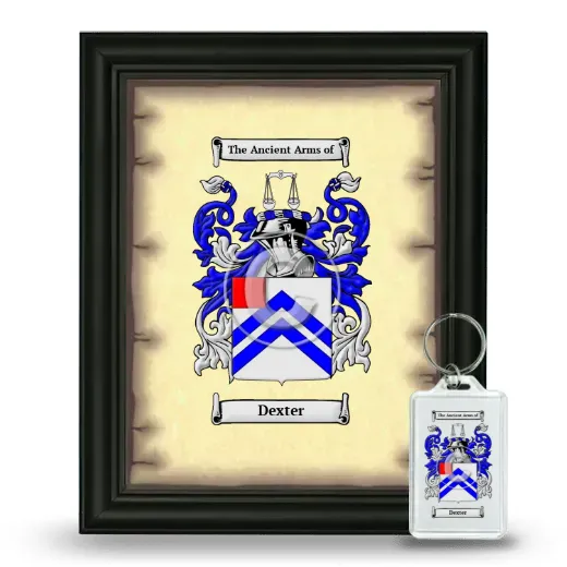 Dexter Framed Coat of Arms and Keychain - Black
