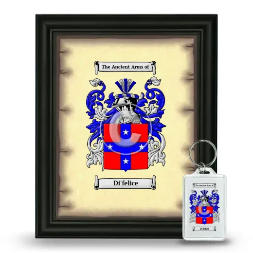 Di'felice Framed Coat of Arms and Keychain - Black