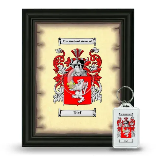Dief Framed Coat of Arms and Keychain - Black