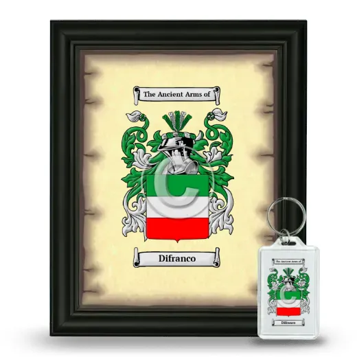 Difranco Framed Coat of Arms and Keychain - Black