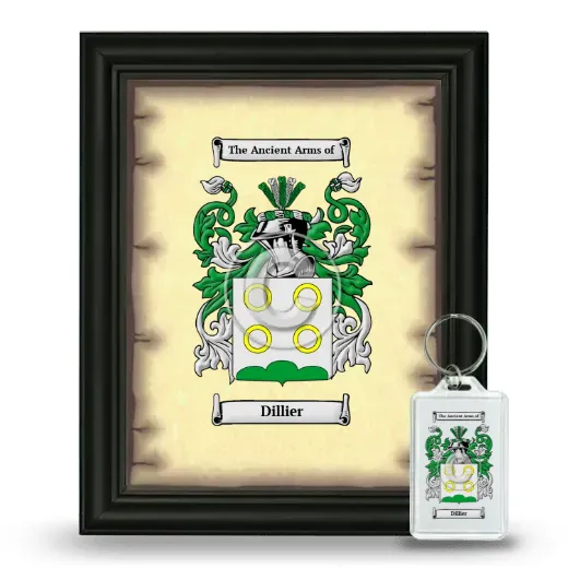 Dillier Framed Coat of Arms and Keychain - Black