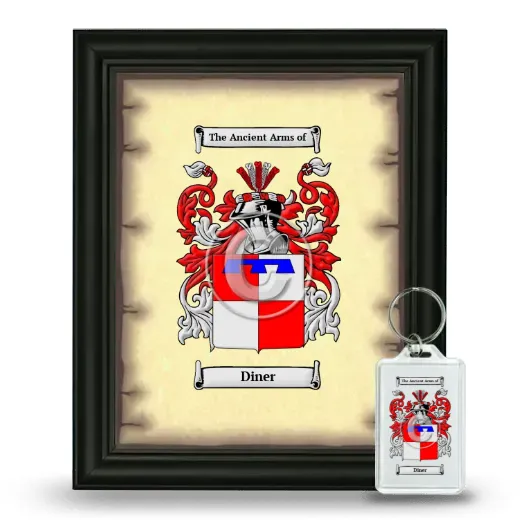 Diner Framed Coat of Arms and Keychain - Black