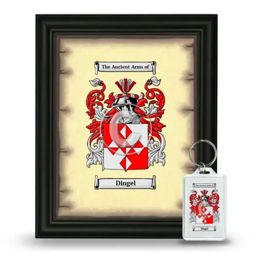 Dingel Framed Coat of Arms and Keychain - Black