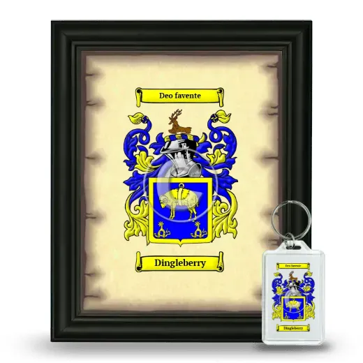 Dingleberry Framed Coat of Arms and Keychain - Black