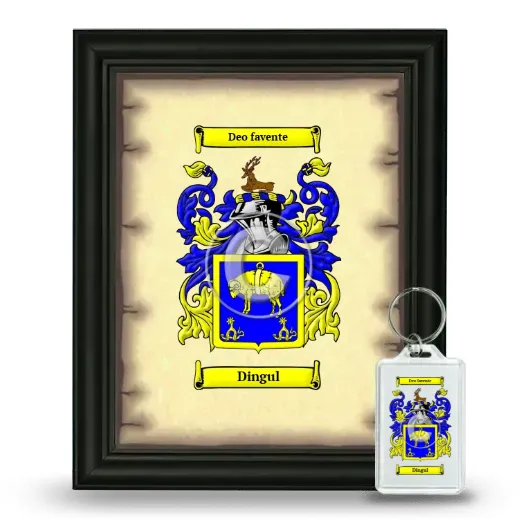 Dingul Framed Coat of Arms and Keychain - Black