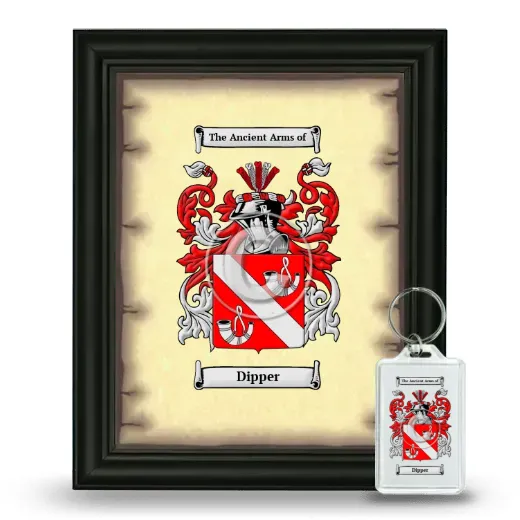 Dipper Framed Coat of Arms and Keychain - Black