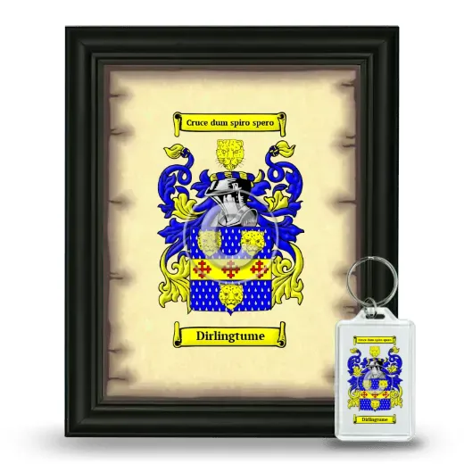 Dirlingtume Framed Coat of Arms and Keychain - Black