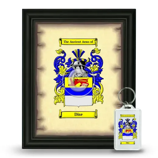 Dise Framed Coat of Arms and Keychain - Black