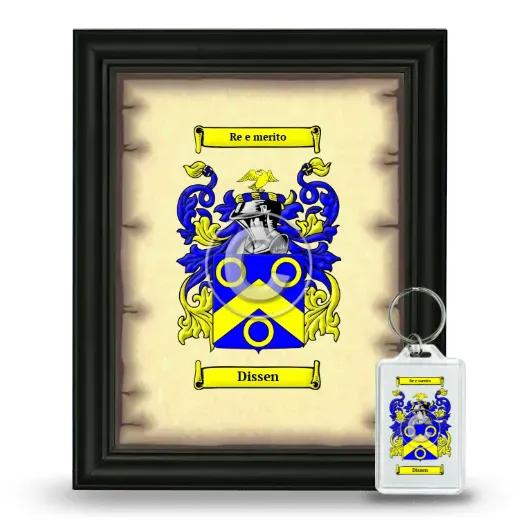 Dissen Framed Coat of Arms and Keychain - Black