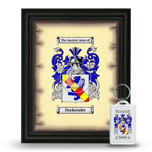 Dockstader Framed Coat of Arms and Keychain - Black
