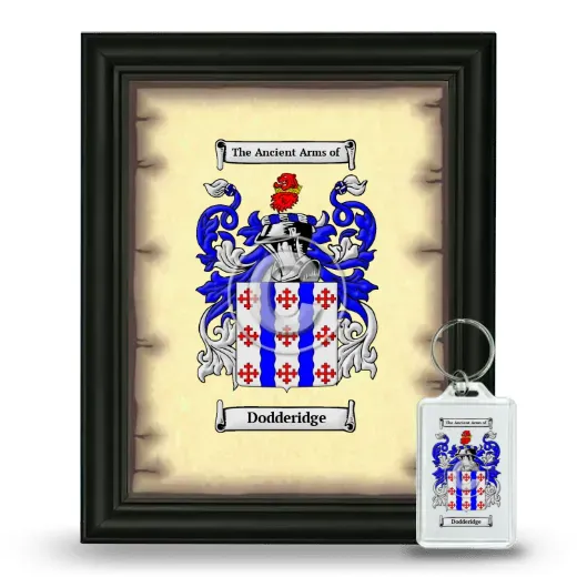 Dodderidge Framed Coat of Arms and Keychain - Black