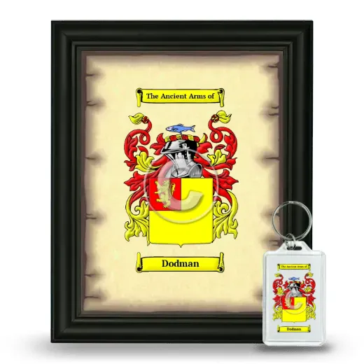 Dodman Framed Coat of Arms and Keychain - Black
