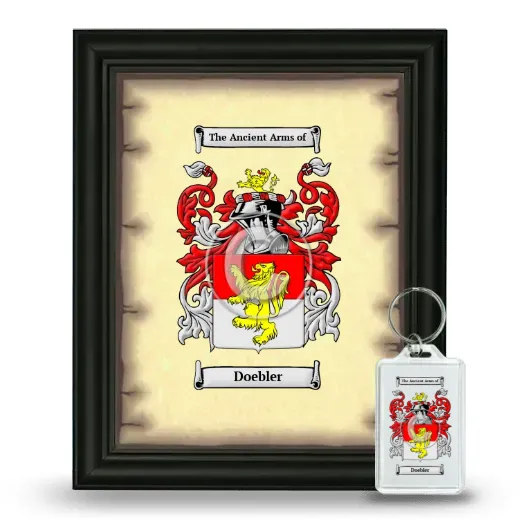 Doebler Framed Coat of Arms and Keychain - Black