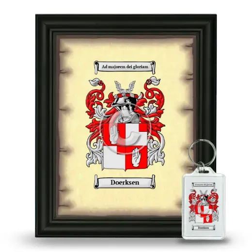 Doerksen Framed Coat of Arms and Keychain - Black