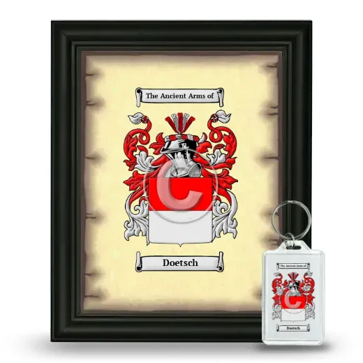Doetsch Framed Coat of Arms and Keychain - Black