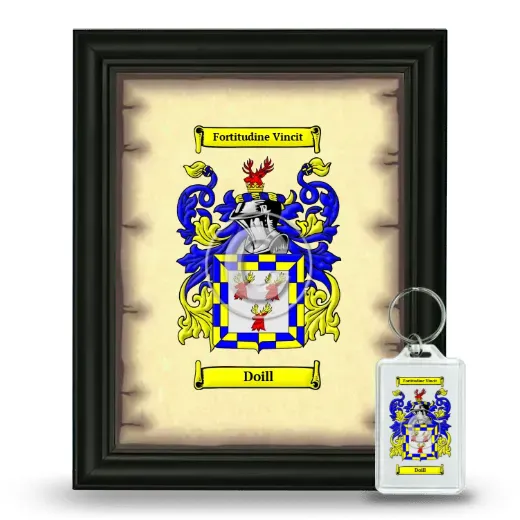 Doill Framed Coat of Arms and Keychain - Black