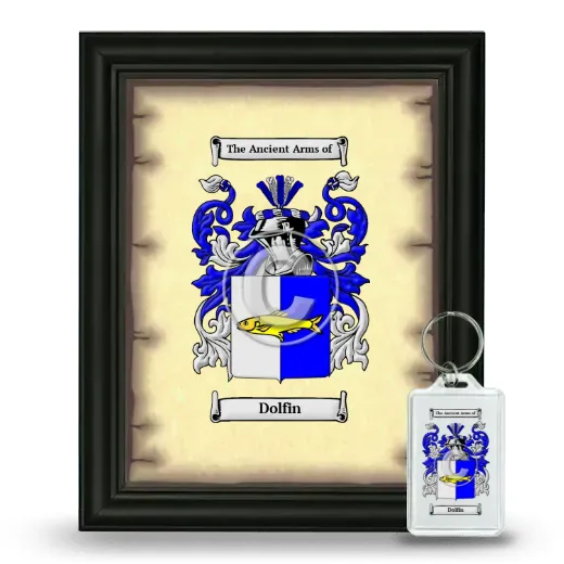 Dolfin Framed Coat of Arms and Keychain - Black