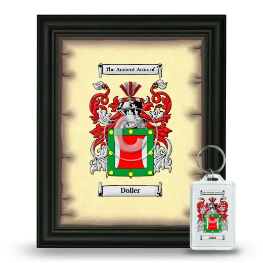 Doller Framed Coat of Arms and Keychain - Black