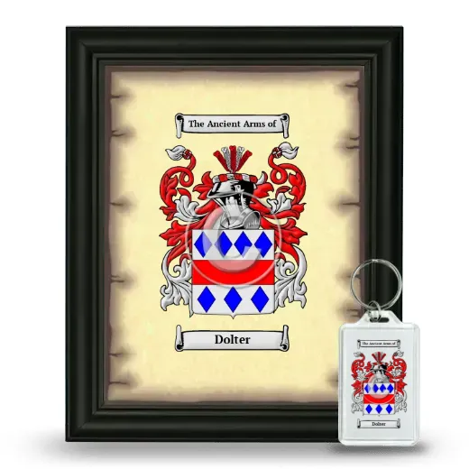 Dolter Framed Coat of Arms and Keychain - Black