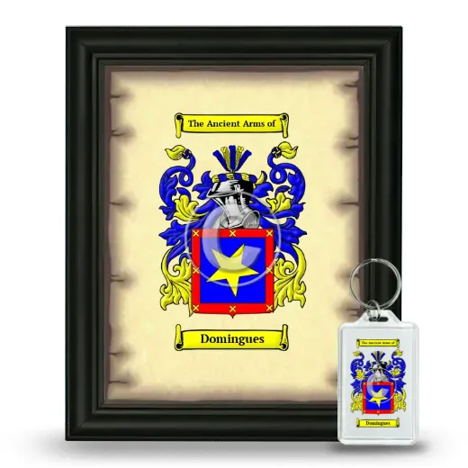 Domingues Framed Coat of Arms and Keychain - Black