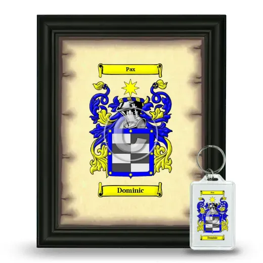Dominic Framed Coat of Arms and Keychain - Black