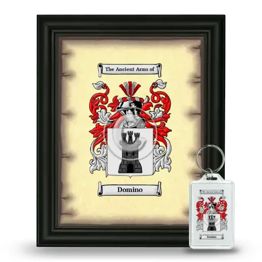Domino Framed Coat of Arms and Keychain - Black