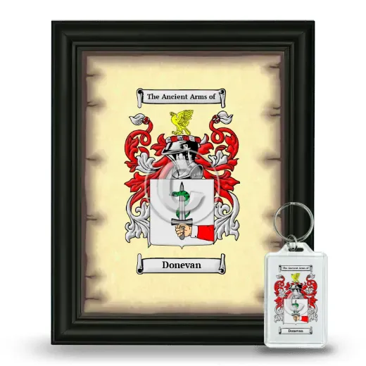 Donevan Framed Coat of Arms and Keychain - Black
