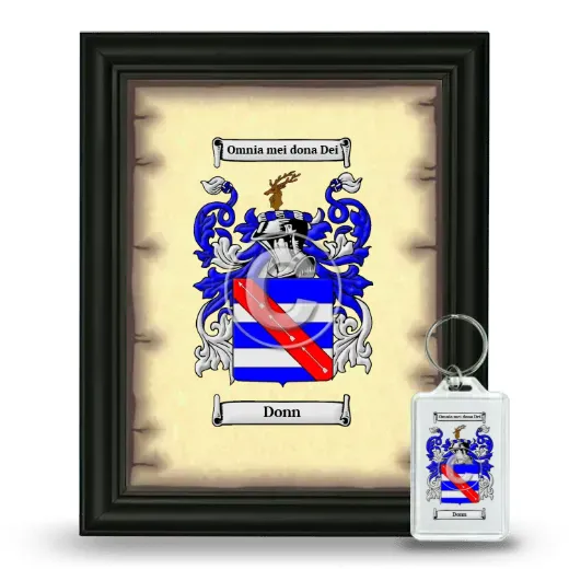 Donn Framed Coat of Arms and Keychain - Black