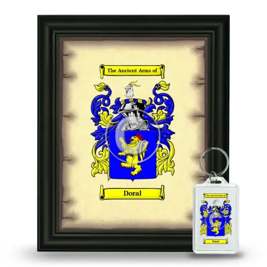 Doral Framed Coat of Arms and Keychain - Black