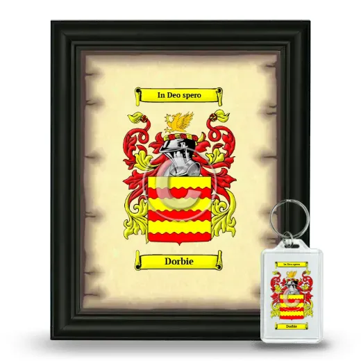 Dorbie Framed Coat of Arms and Keychain - Black