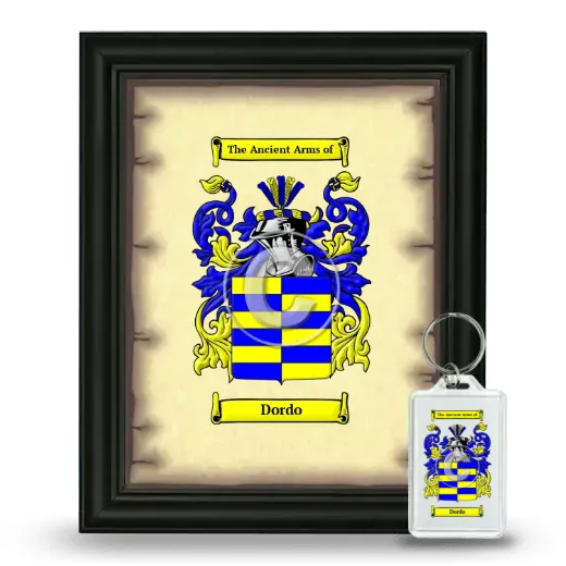 Dordo Framed Coat of Arms and Keychain - Black